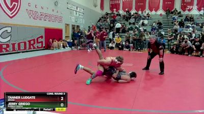 150 lbs Cons. Round 3 - Jerry Griego, Pueblo South vs Tanner Ludgate, Brush