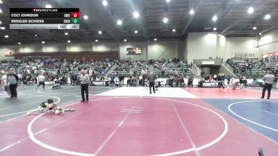 43 lbs Semifinal - Colt Johnson, Greenwave Youth WC vs Ressler Schiess, Shootbox Rigby