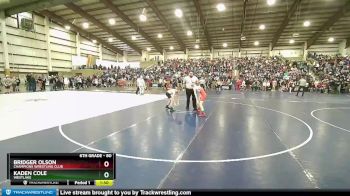 80 lbs Quarterfinal - Bridger Olson, Champions Wrestling Club vs Kaden Cole, Westlake