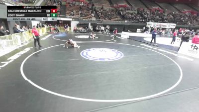 95 lbs Cons. Sub-semis - Kali Chevelle Macalino, El Camino SSF High School Wrestling vs Zoey Sharp, SilvaBack Training Center