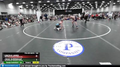 140 lbs Semifinal - Croix Gudenkauf, McDominate Training Center vs Lincoln James, Panther Amateur Wrestling