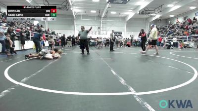 90 lbs Rr Rnd 1 - John Lee, CacheWrestlingClub vs Sage Davis, Marlow Outlaws