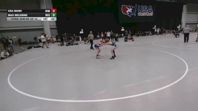 84 lbs Cons. Sub-rd Of 16 - Asa Mann, Black Fox Wrestling Academy vs Max Melerine, Baton Rouge Training Center