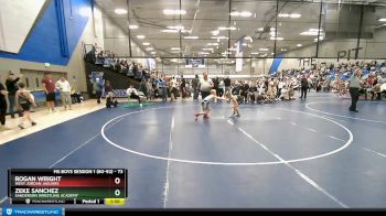 73 lbs Champ. Round 1 - Rogan Wright, West Jordan Jaguars vs Zeke Sanchez, Sanderson Wrestling Academy