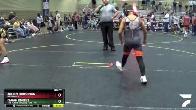 112 lbs Round 1 (6 Team) - Isaiah Engels, The Funky Singlets Teal vs Julien Houseman, Belding