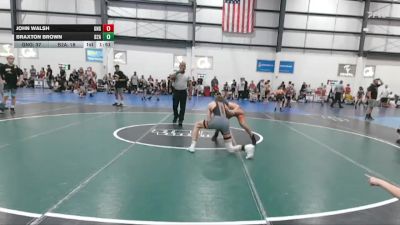 100 lbs Round 4 (6 Team) - Braxton Brown, BELIEVE TO ACHEIVE vs John Walsh, GREAT NECK WRESTLING CLUB GOLD