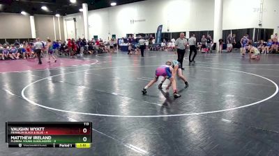 113 lbs Round 2 (16 Team) - Matthew Ireland, Florida Young Gunslingers vs Vaughn Wyatt, Franklin Black & Blue