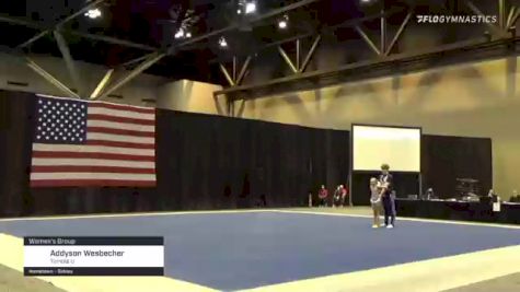 Addyson Wesbecher - Women's Group, Tumble U - 2021 USA Gymnastics Championships