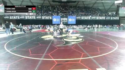 Girls 1B/2B/1A 190 Cons. Round 2 - Piper Dyck, Meridian (Girls) vs Sara Lino, Warden (Girls)