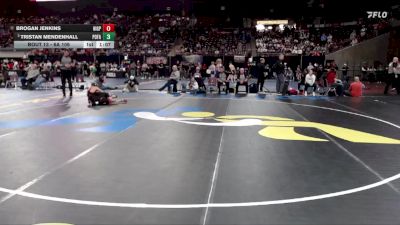 6A 106 lbs Champ. Round 1 - Tristan Mendenhall, Post Falls vs Brogan Jenkins, Highland-P