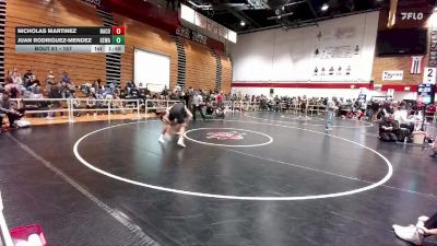 157 lbs Champ. Round 1 - Nicholas Martinez, Natrona County vs Juan Rodriguez-Mendez, Kelly Walsh