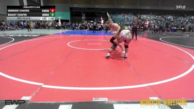 124 lbs 3rd Place - Genesis Chavez, CPA Wrestling vs Bailey Chafin, Sweet Home