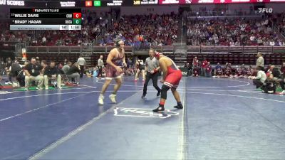 3A-285 lbs Champ. Round 2 - Willie Davis, Cedar Rapids Washington vs Brady Hagan, Dowling Catholic