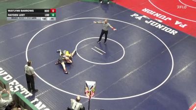 117 lbs Consi Of 8 #2 - Waylynn Barrows, Montgomery vs Hayden Leet, Lower Burrell
