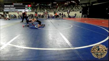 64 lbs Consolation - McCrae Cox, Coweta Tiger Wrestling vs Kaden Findley, Blue Devil Wrestling