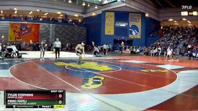 138 lbs Cons. Round 2 - Tyler Stephens, Mount St Joes vs Piero Papili, Delaware Military Academy