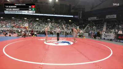 3A-150 lbs 5th Place Match - Ty Albaugh, Torrington vs Myles Hensley, Cody