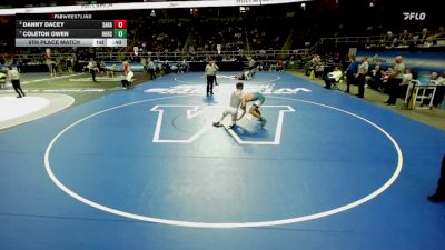 I-160 lbs 5th Place Match - Danny Dacey, Saratoga vs Coleton Owen, Horseheads