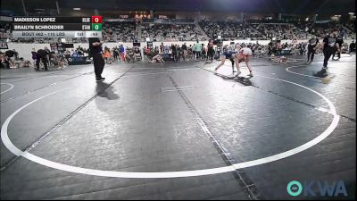 110 lbs Consi Of 8 #2 - Madisson Lopez, Blue Devil Wrestling vs Brailyn Schroeder, Standfast