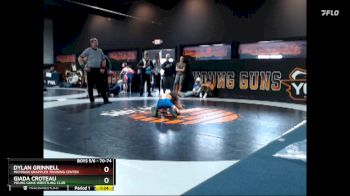 70-74 lbs Round 2 - Giada Croteau, Young Guns Wrestling Club vs Dylan Grinnell, Michigan Grappler Training Center