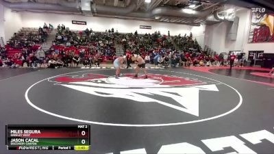 215 lbs Quarterfinal - Miles Segura, Greeley West vs Jason Cacal, Discovery Canyon