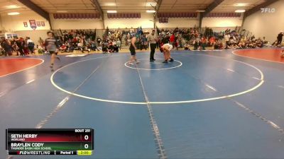 190 lbs Cons. Round 1 - Braylen Cody, Thunder Basin High School vs Seth Herby, Worland