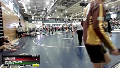 126 lbs Quarterfinal - Lucas Luisi, Temecula Valley vs Samuel Macaspac, Vista Murrieta