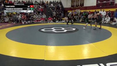 120 lbs 7th Place Match - Liam Davis, Lake Highland Prep vs Brandon Bickerton, Highland