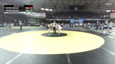 Boys 4A 215 lbs Cons. Round 3 - Victor Cuellar, Pasco vs Puletua Wilson, Bonney Lake