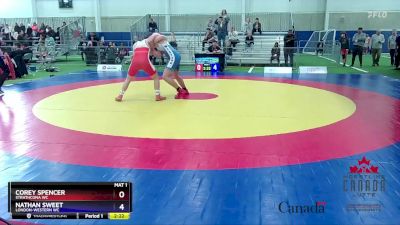 80kg Champ. Round 1 - Corey Spencer, Strathcona WC vs Nathan Sweet, London-Western WC