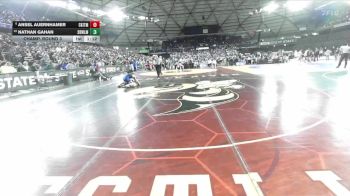 Boys 3A 157 lbs Champ. Round 3 - Nathan Gahan, Sedro-Woolley vs Ansel Auernhamer, Central Kitsap