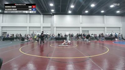 135 lbs Quarters - Kierra Rush, Raleigh Area Wrestling (RAW) Club vs Allison Hegg, Legend WC