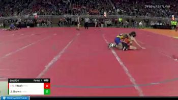 D2-119 lbs Quarterfinal - Hunter Pitsch, Middleville Thornapple Kellogg vs Jeremiah Brown, Flint Kearsley