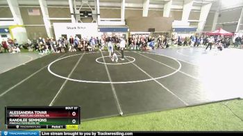 75 lbs Quarterfinal - Randilee Semmons, Pinedale Pummelers WC vs Alessandra Tovar, Victory Wrestling-Central WA