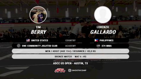 Tim Berry vs Lorenzo Gallardo 2024 ADCC Austin Open