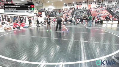 64 lbs Rr Rnd 3 - Killian Harbaugh, HURRICANE WRESTLING ACADEMY vs Ajae Carwile, Pin-king