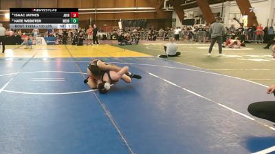 130 lbs Consi Of 16 #2 - Isaac Jaynes, Journeymen WC vs Nate Webster, Merritt Island High School