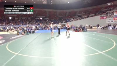 3A Boys 126 lbs Quarterfinal - Conway Montgomery, Santiam Christian Boys vs Connor Devoogd, Glide Boys