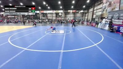 75 lbs Champ. Round 2 - Mira Wagner, Sioux Valley Wrestling vs Gage Edgar, Redfield Youth Wrestling