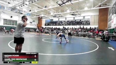 132 lbs Champ. Round 1 - Daniel Diaz-Bentacour, Santa Monica vs Nathan Itchon, LB Poly