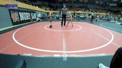 43 lbs Rr Rnd 2 - Addilynn Fuller, Comanche Takedown Club vs Piper Norrell, Tuttle Wrestling