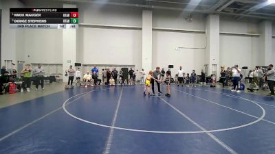 77 lbs 3rd Place Match - Knox Mauger, Utah vs Dodge Stephens, Utah
