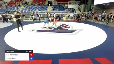 190 lbs Rnd Of 32 - Katianna Martinez, CA vs Isabella Renfro, MO