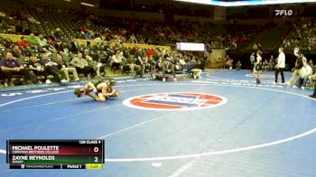 126 Class 4 lbs Champ. Round 1 - Michael Poulette, Christian Brothers College vs Zayne Reynolds, Staley