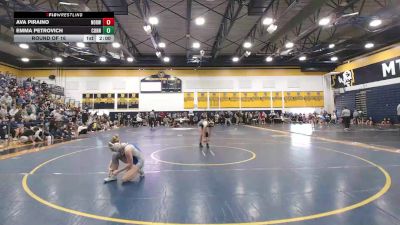 130 lbs Round Of 16 - Ava Piraino, Norwin vs Emma Petrovich, Connellsville