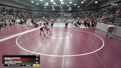 106 lbs Quarterfinal - Roger Grayson, Southridge vs Braxden Walker, Gibson Southern