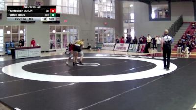 160 lbs Cons. Round 3 - Kimberly Carlin, Colorado Mesa University vs Josie Houk, Fort Hays State