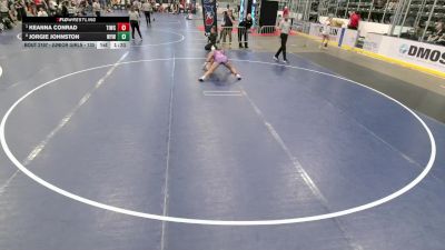 Junior Girls - 130 lbs Quarters - Keanna Conrad, Team Idaho Wrestling Club vs Jorgie Johnston, Winnetonka Youth Wrestling