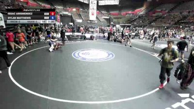 126 lbs Issac Arismendez, KCWA - Kern County Wrestling Association vs Dylan Matthews, NAWA - North Area Wrestling Association