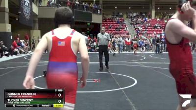 130 lbs Cons. Round 3 - Tucker Vincent, Maize Wrestling Club vs Gunner Franklin, Caney Valley Wrestling